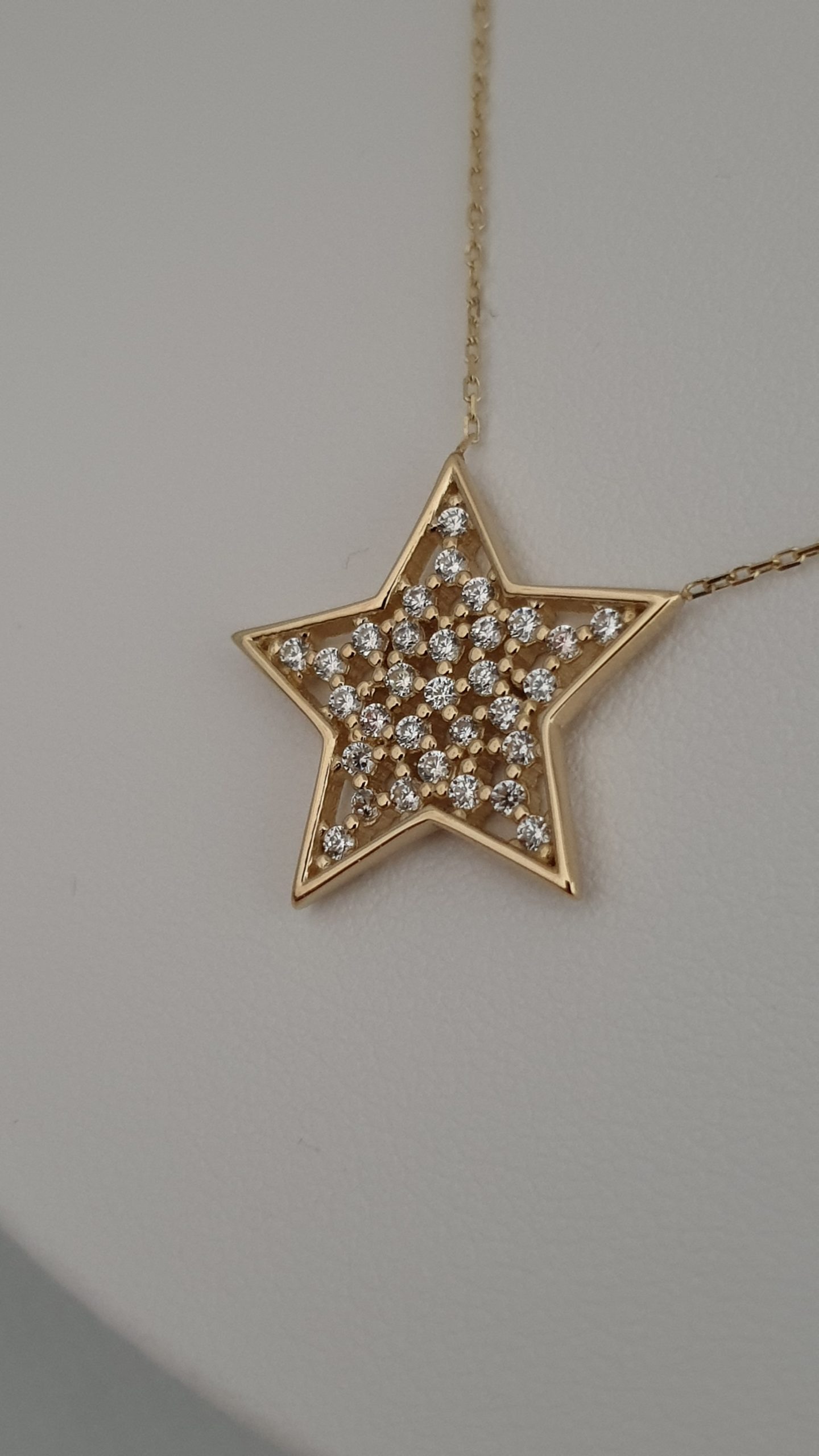 "Golden Stars" 14 karátos arany nyaklánc - Image 3