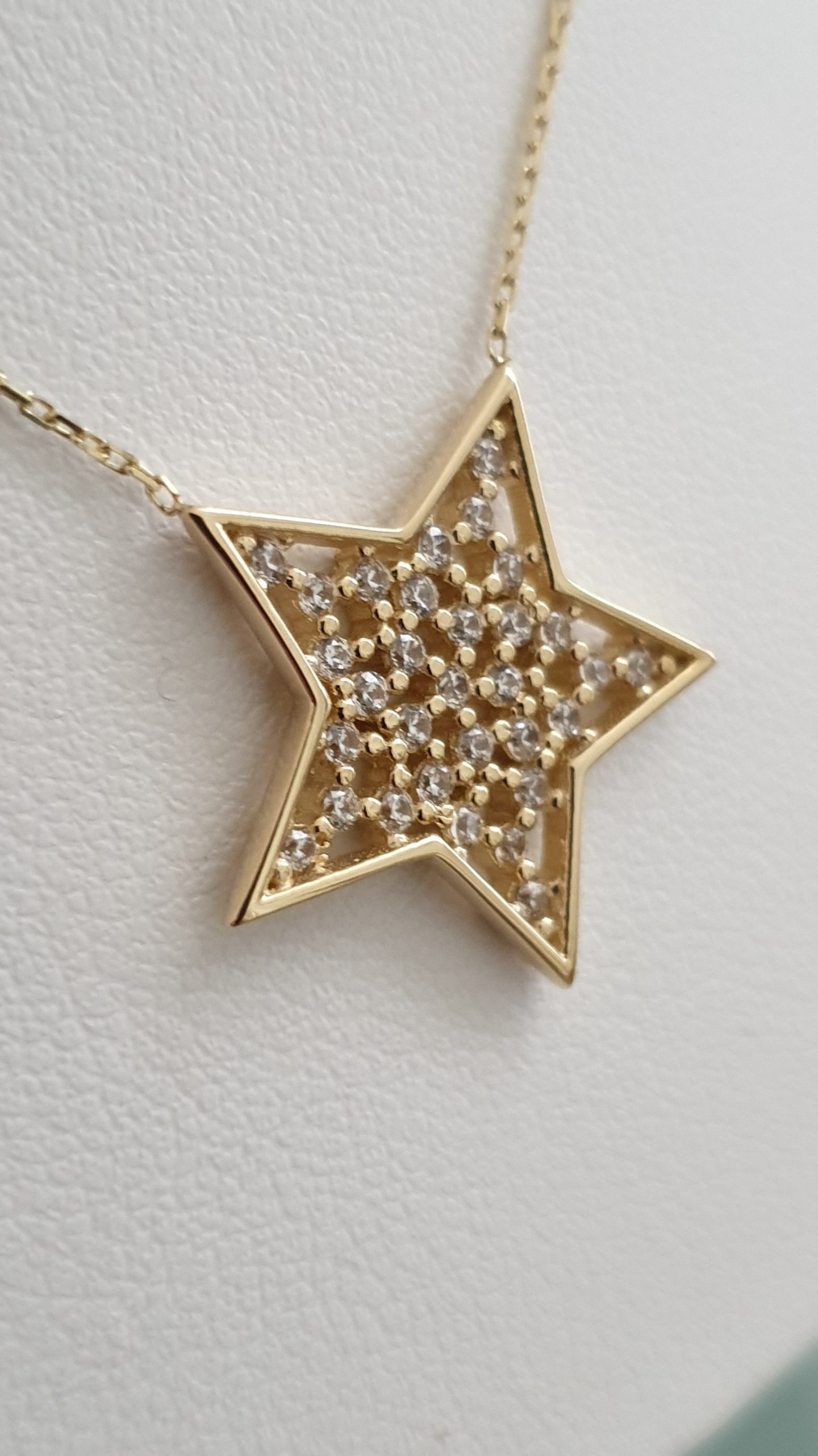 "Golden Stars" 14 karátos arany nyaklánc - Image 4