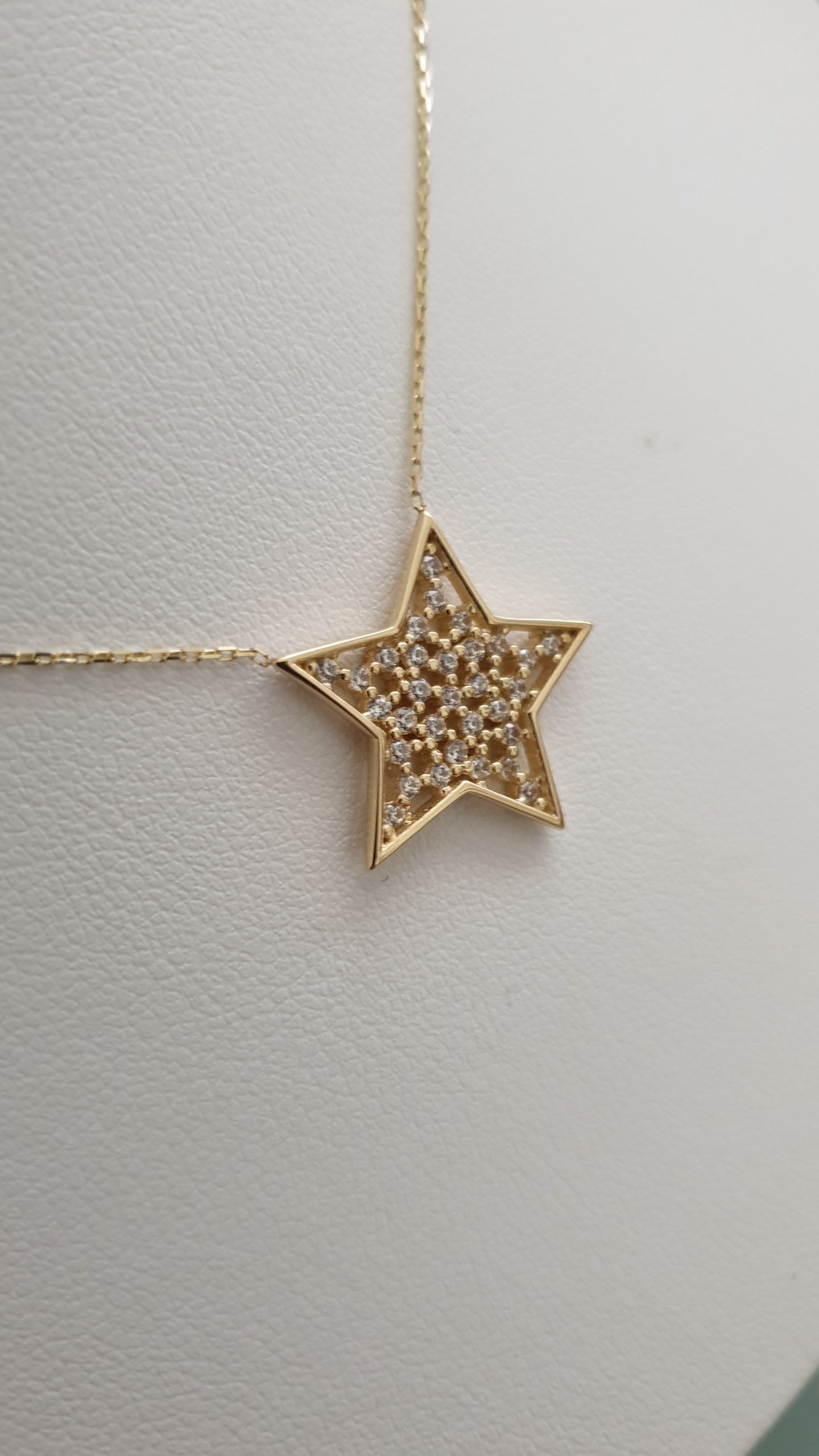 "Golden Stars" 14 karátos arany nyaklánc - Image 5