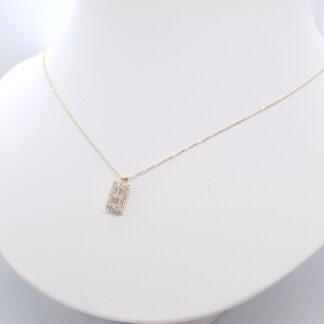 "Sparkling square" 14 karátos arany nyaklánc