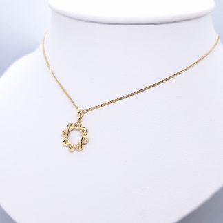 "Sparkling flower" 14 karátos arany medál