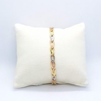 "Fiore Tricolore" 14 karátos arany karkötő