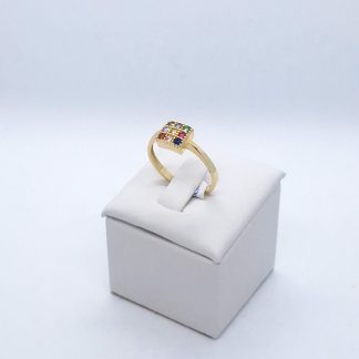 "Fancy cube" 14 karátos arany gyűrű