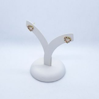 "Colorful heart" 14 karátos arany fülbevaló